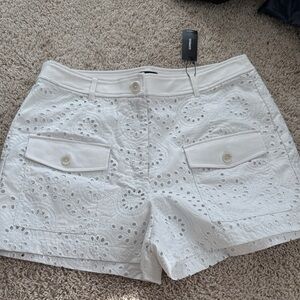Express White Eyelet Short